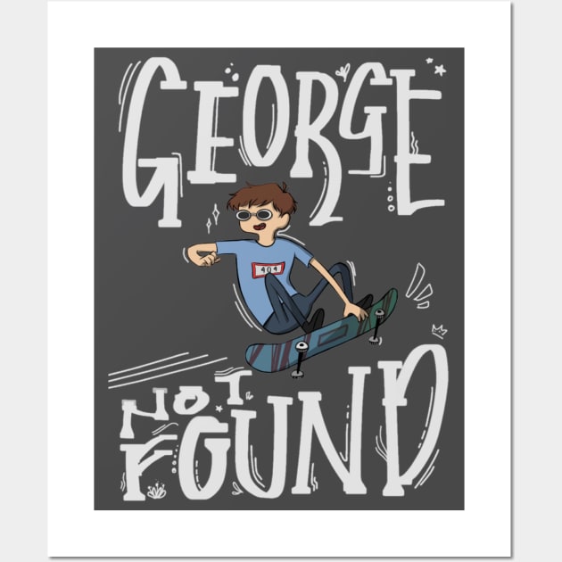 georgenotfound skateboarding Wall Art by naddakkidal